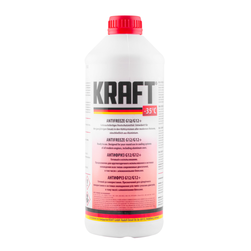 Антифриз KRAFT G12/G12+ -35 (червоний) 1,5л (KF109) - зображення 1