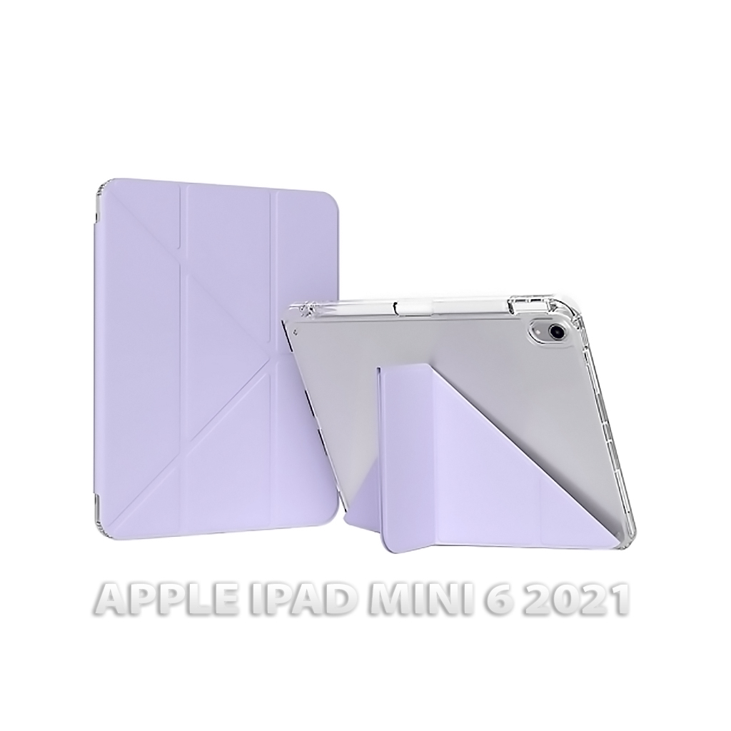Чохол до планшета BeCover Ultra Slim Origami Transparent Apple iPad Mini 6 2021 Purple (712933) - зображення 1