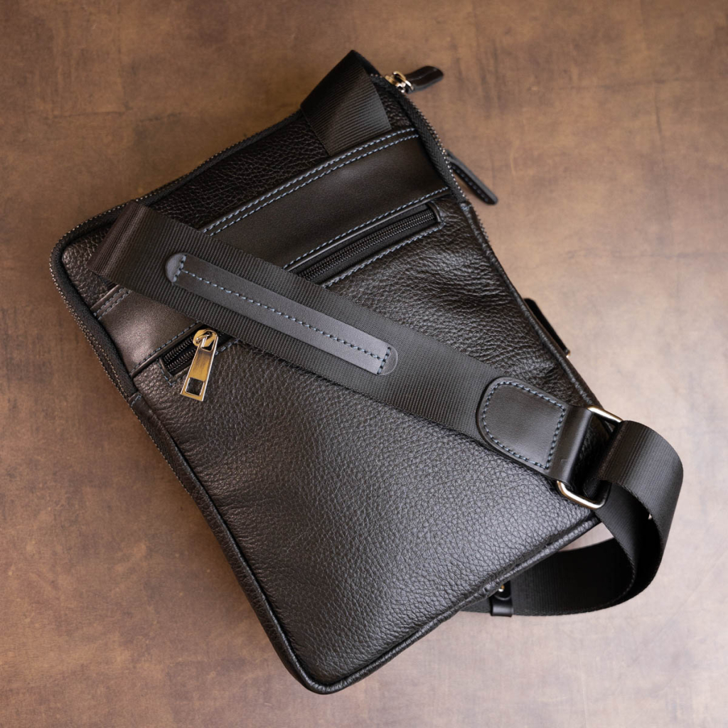 Сумка Shvigel На два відділення шкіряна Чорна (11283) - зображення 9