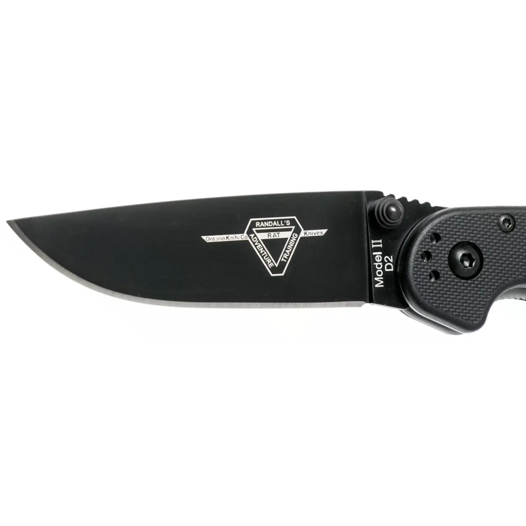 Ніж Ontario Knife RAT II D2 Black, Black Blade (ON8830) - зображення 3