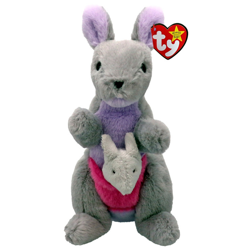 М'яка іграшка Ty Beanie Babies Сірий кенгуру Kayla 15 см (41349) - зображення 1