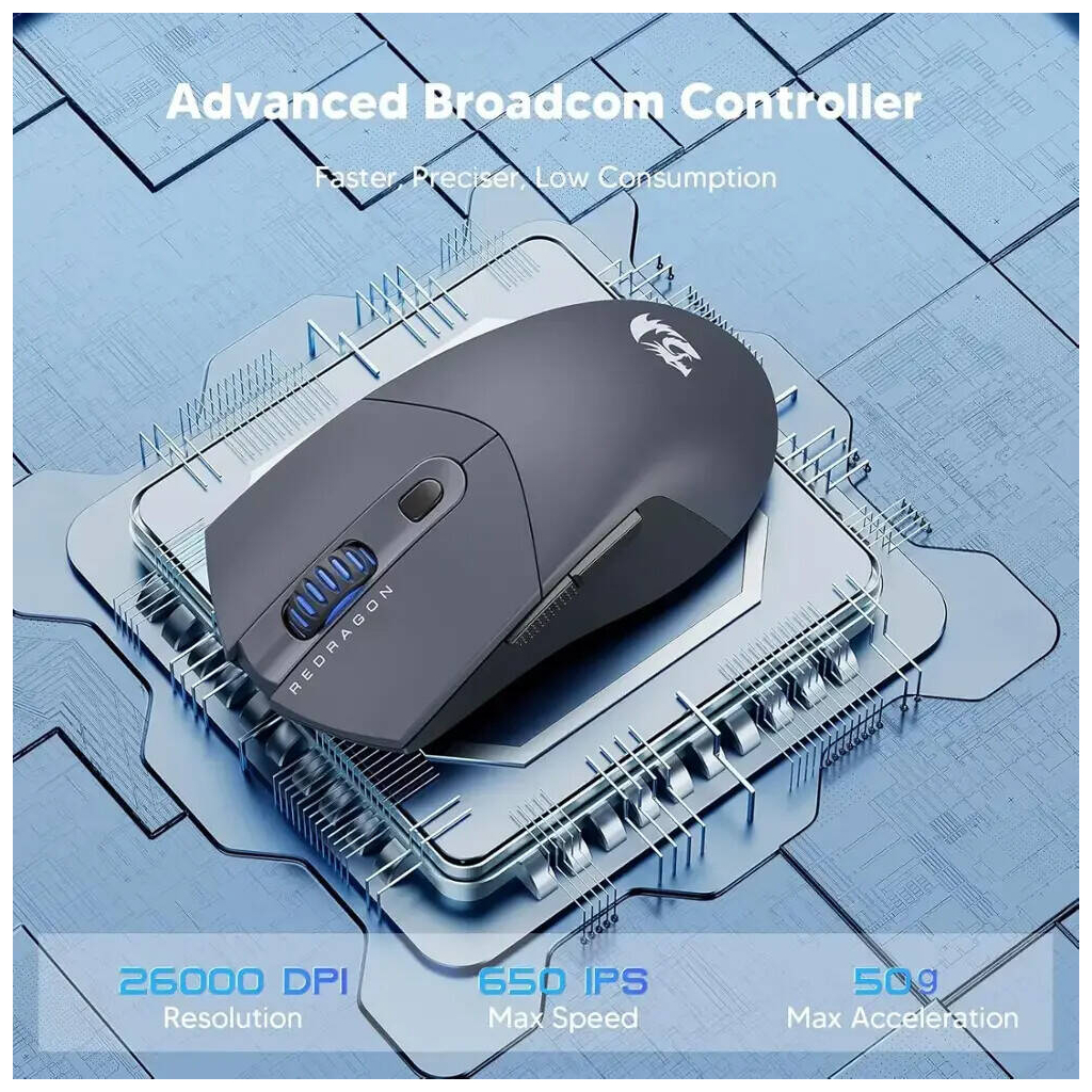 Мишка Redragon M917GB ST4R Pro Wireless/Bluetooth Black (72209) - зображення 8