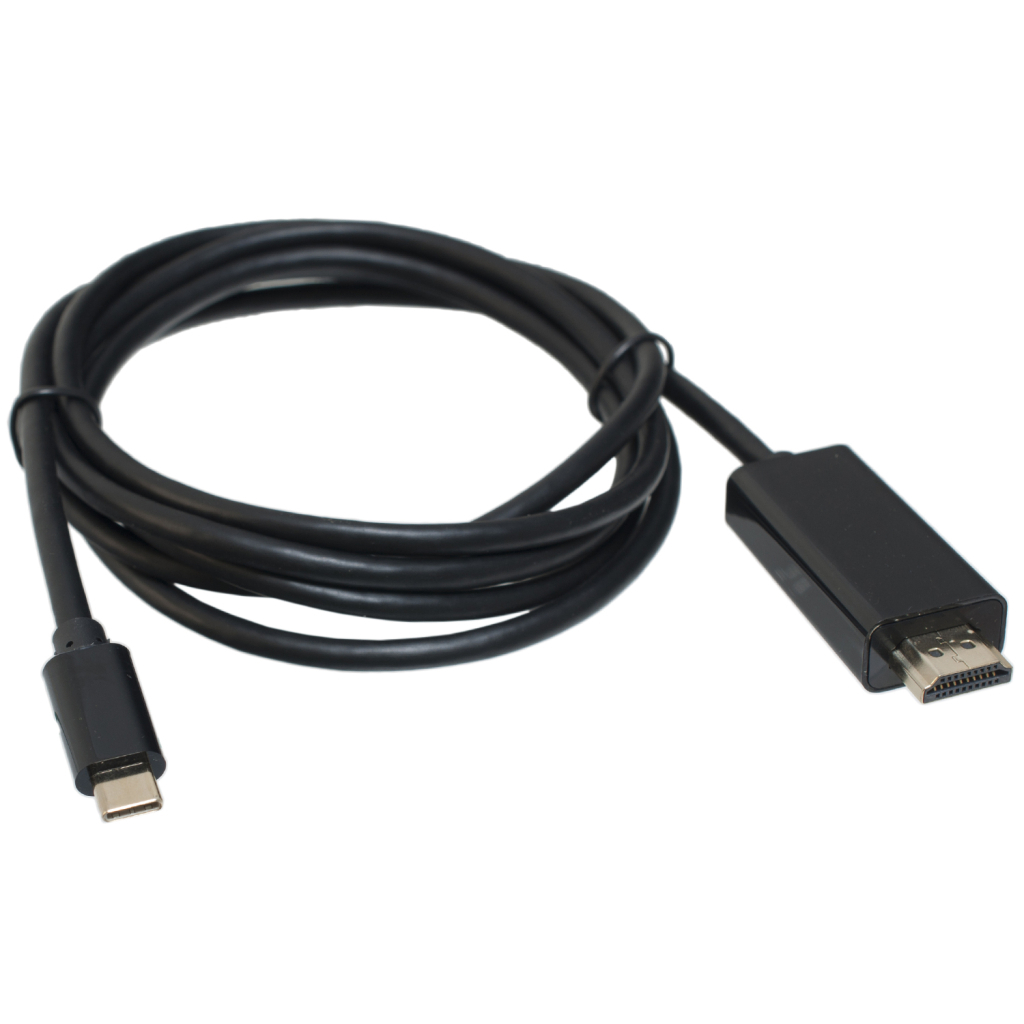 Кабель мультимедійний USB-C to HDMI M 1.8m black Patron (CAB-PN-TYPC-HDMI-1.8) - зображення 1