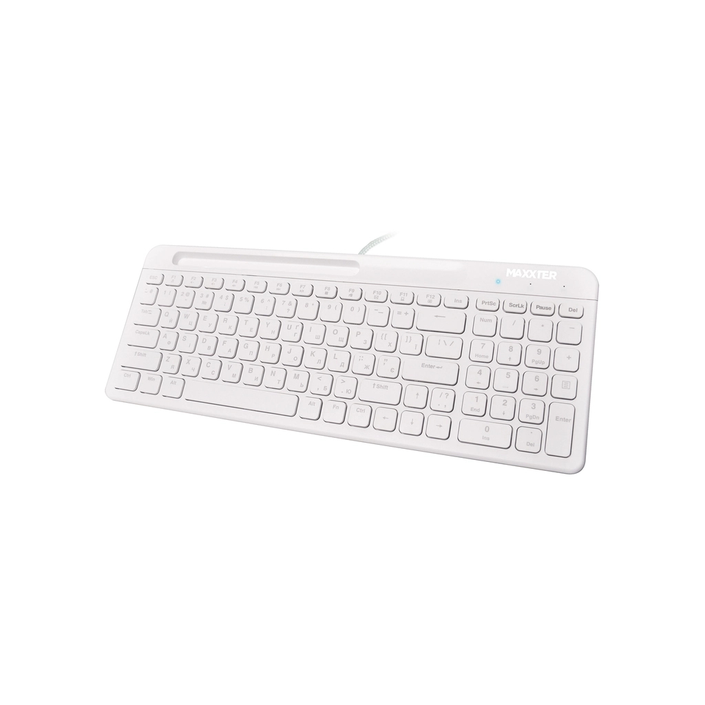 Клавіатура Maxxter KB-01W-UA USB White (KB-01W-UA) - зображення 2