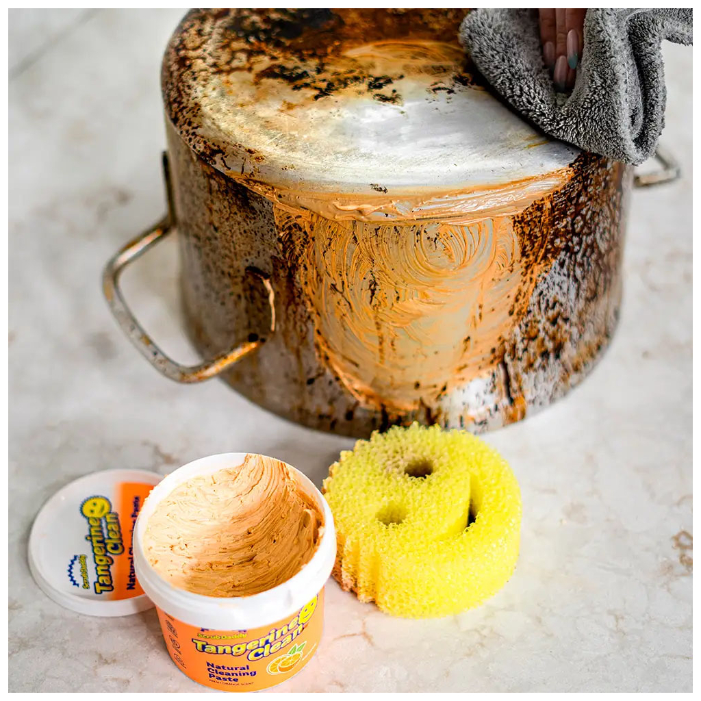 Крем для чищення кухні Scrub Daddy Tangerine Clean Paste Універсальна паста 500 г (5999546883787) - зображення 4