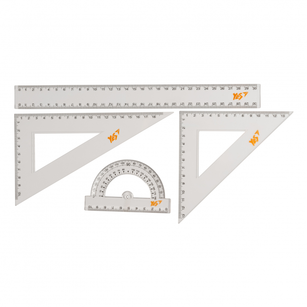 Лінійка Yes набір 4 предмета лінійка 30 см (370258) - изображение 2