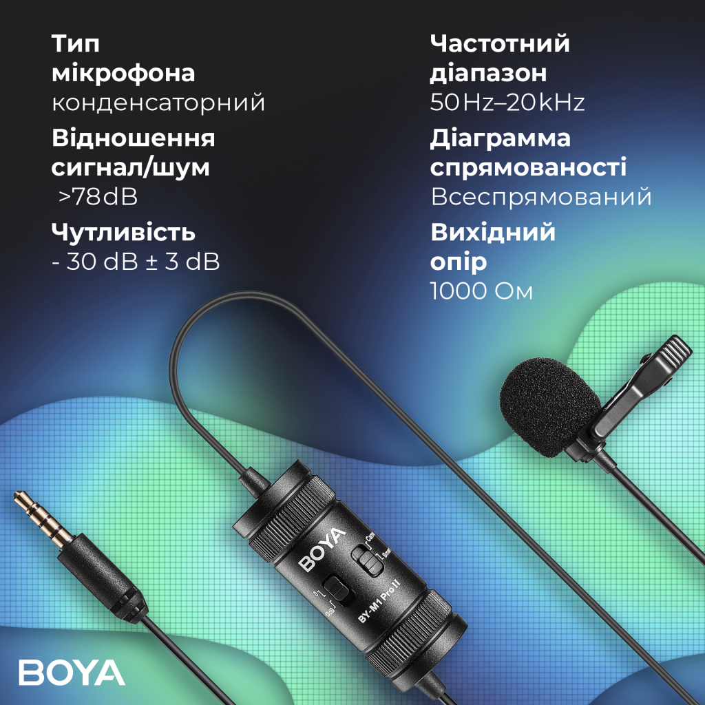 Мікрофон Boya BY-M1 Pro II Black (BY-M1 Pro II) - изображение 13