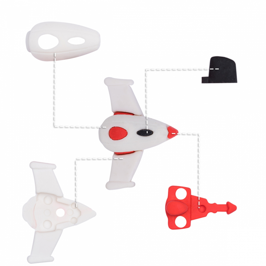 Гумка Yes Space, набір 5шт (560559) - изображение 3