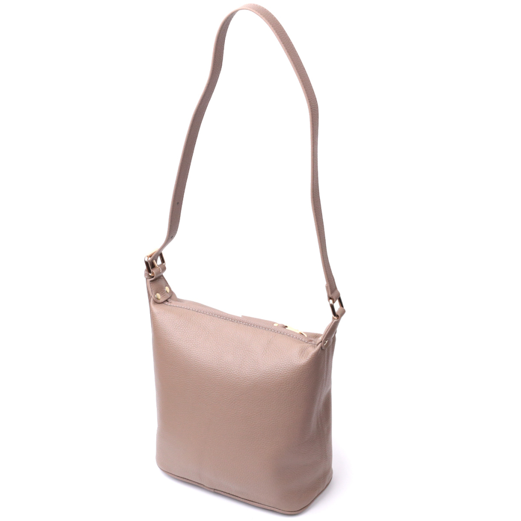 Сумка Vintage Жіноча з однією довгою ручкою з натуральної шкіри Бежева (22306) - зображення 2