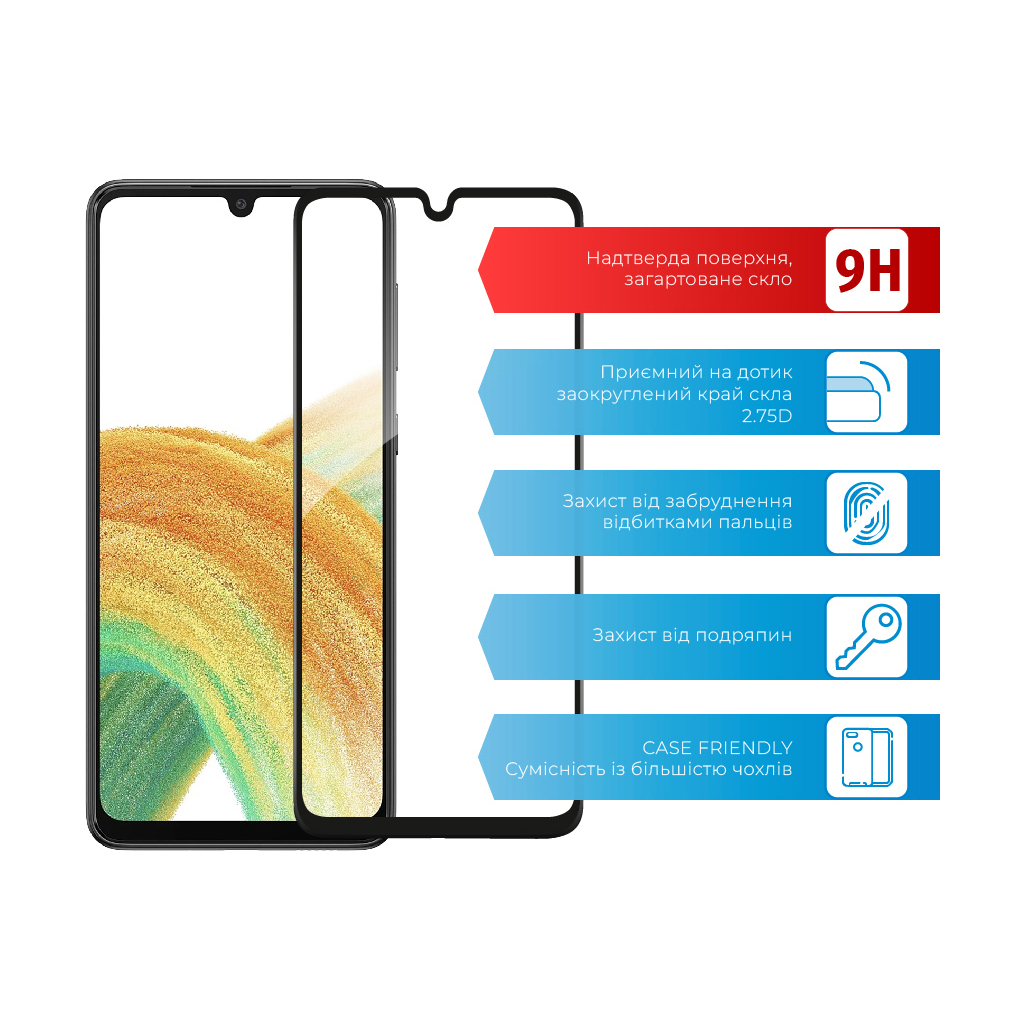 Скло захисне ACCLAB Full Glue Samsung A33 5G (1283126522383) - зображення 3