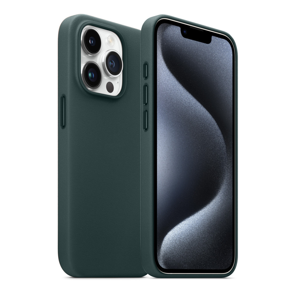 Чохол до мобільного телефона Armorstandart FAKE Leather Case Apple iPhone 15 Pro Sequoia Green (ARM76303) - зображення 3