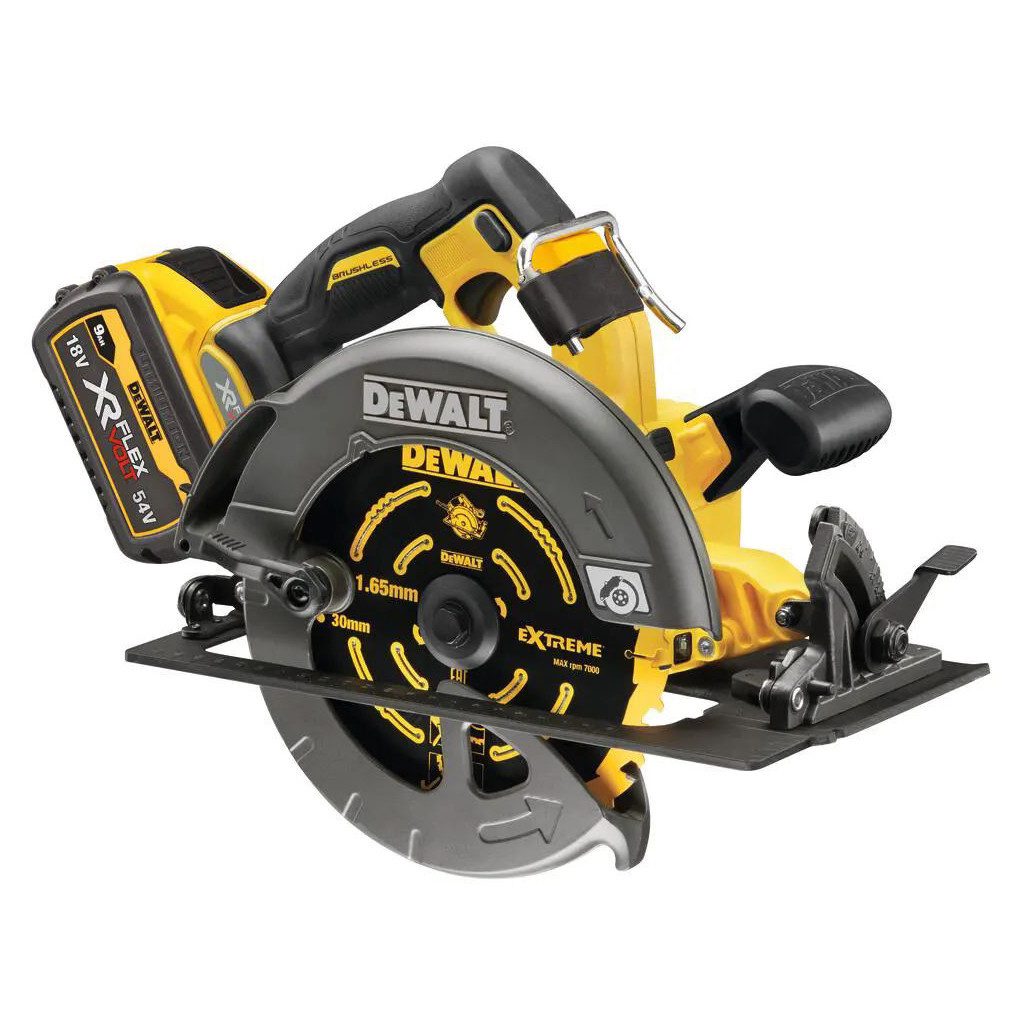 Дискова пила DeWALT 54В XR FLEXVOLT Li-lon диск 190х30 мм, 2x3Ah, 3.6 кг, кейс TSTAK (DCS578X2) - зображення 1