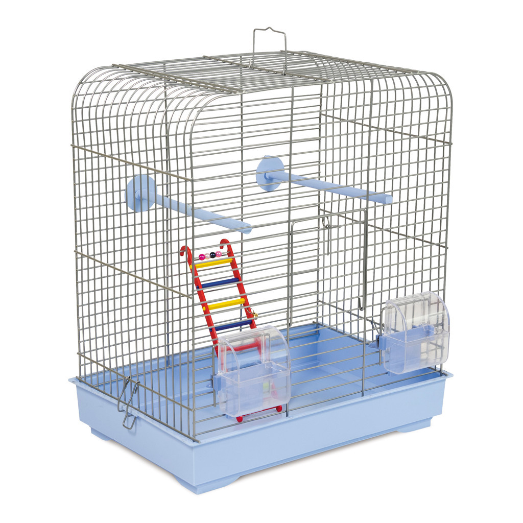 Клітка для птахів Природа "Белла" 37х25х37 см світло-блакитна (4823082414864) - изображение 1