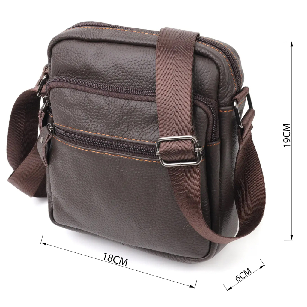 Сумка Vintage Коричнева (20687) - зображення 3