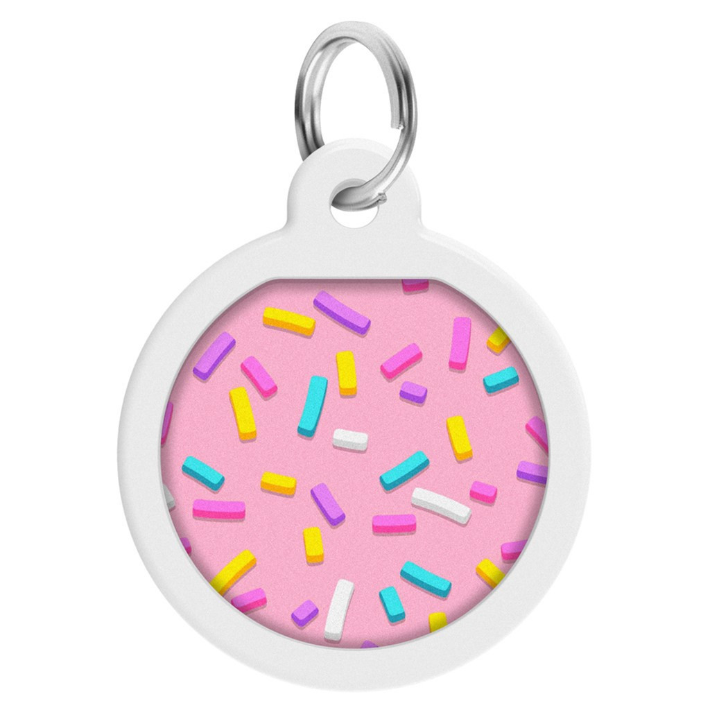 Адресник для тварин WAUDOG Smart ID з QR паспортом "Маршмеллоу", круг 25 мм (0625-0214) - зображення 1