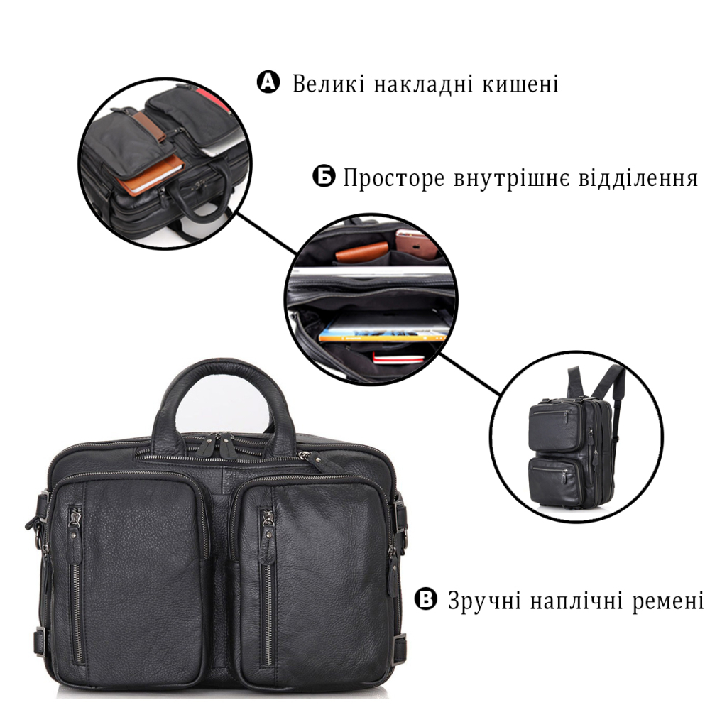 Сумка Vintage Чорна (14058) - зображення 4