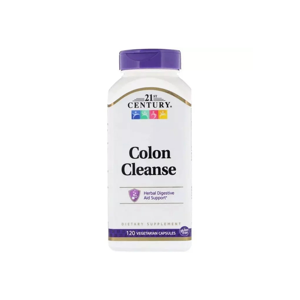 Вітамінно-мінеральний комплекс 21st Century Очищення Кишечника, Colon cleanse, 120 вегетаріанських капсу (CEN-22846) - зображення 1