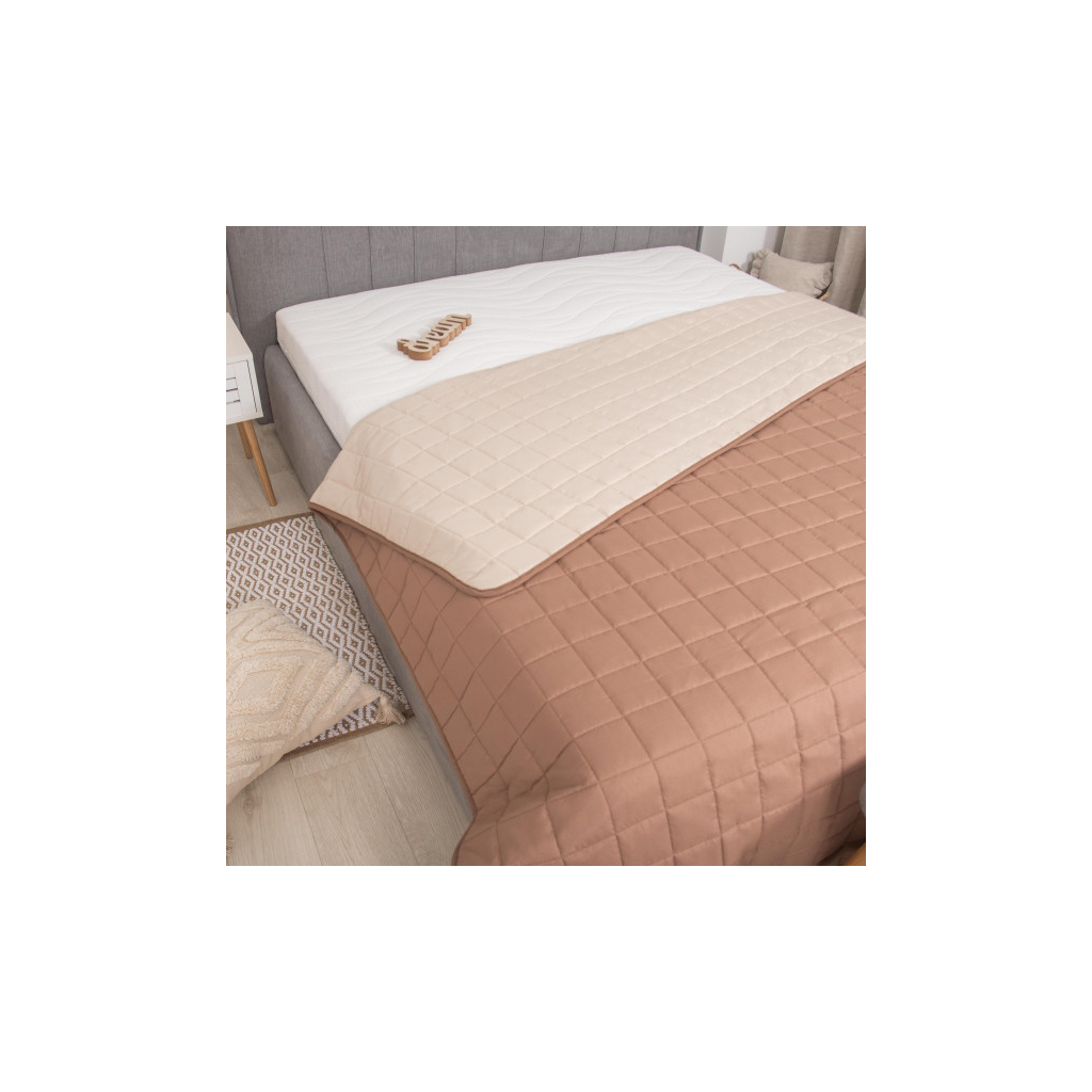 Покривало Viluta стьобане двустороннє Дует Капучино 210х240 (duet_kapucino_210x240) - зображення 3