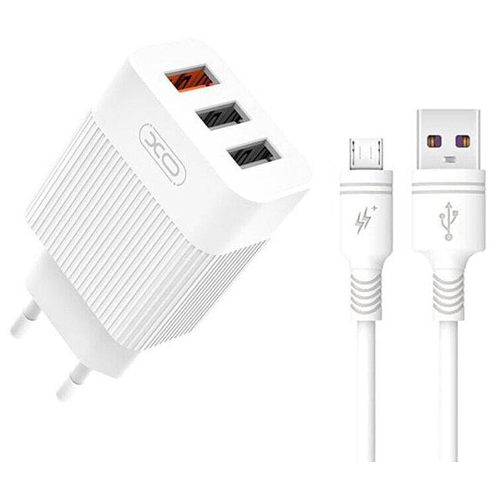 Зарядний пристрій XO L72 QC3.0 3USB +micro (XO-L72-MCR) - зображення 1