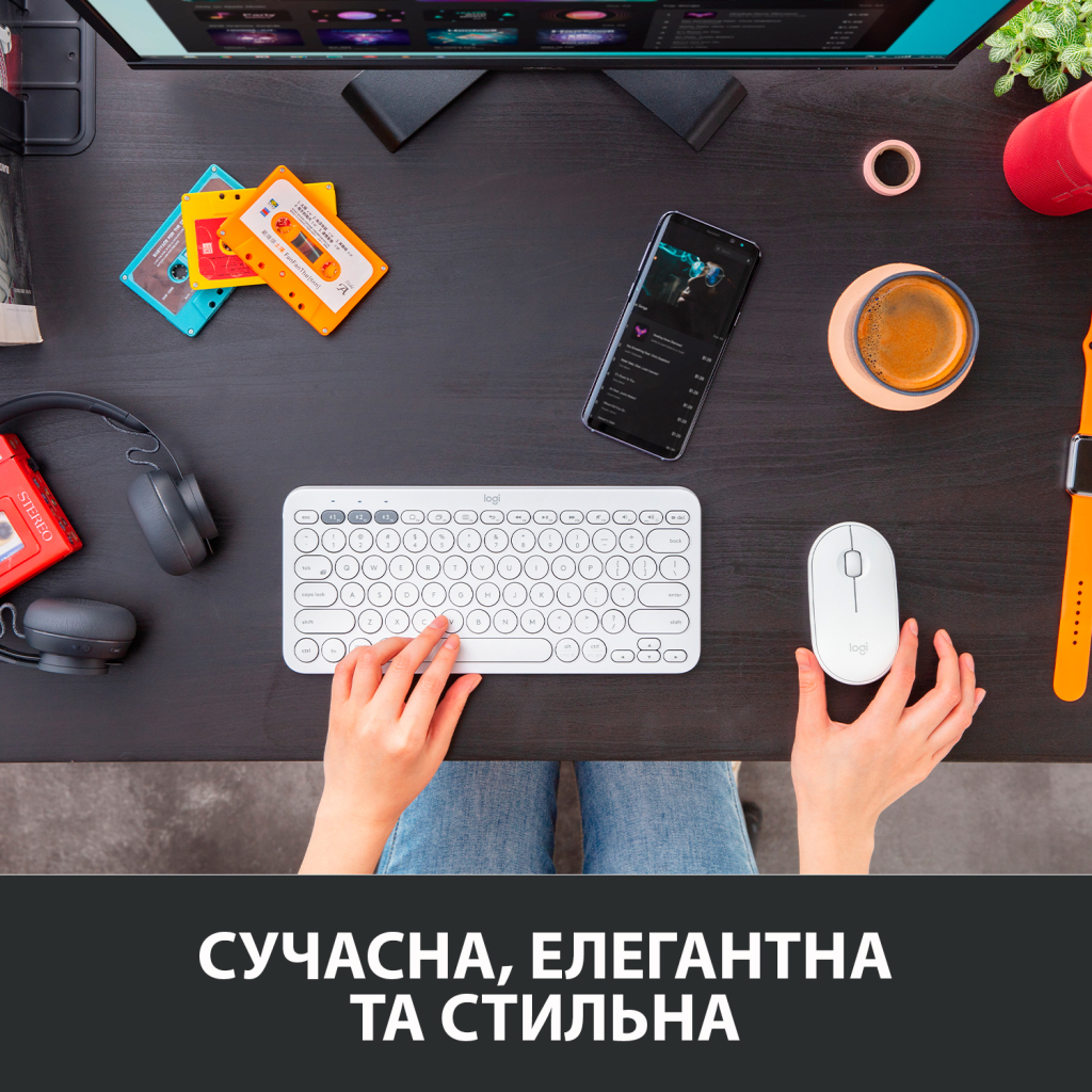 Мишка Logitech M350 Wireless White (910-005716) - зображення 4