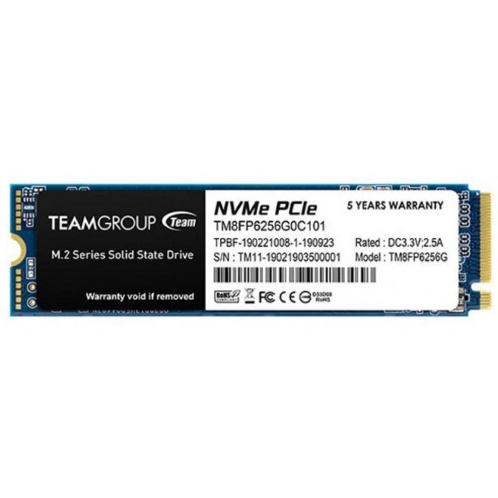 Накопичувач SSD M.2 2280 256GB Team (TM8FP6256G0C101) - зображення 1