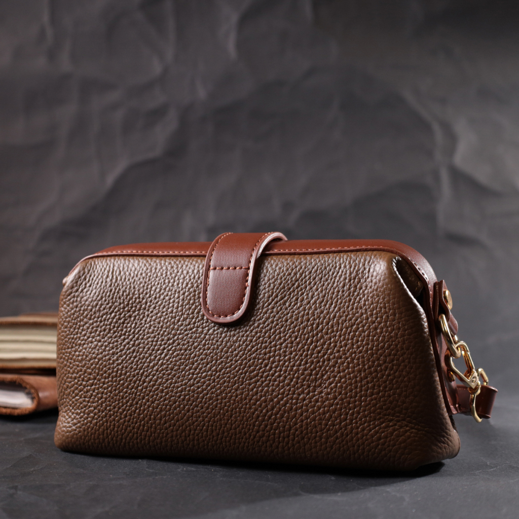 Сумка Vintage З натуральної шкіри Коричнева (22425) - зображення 10