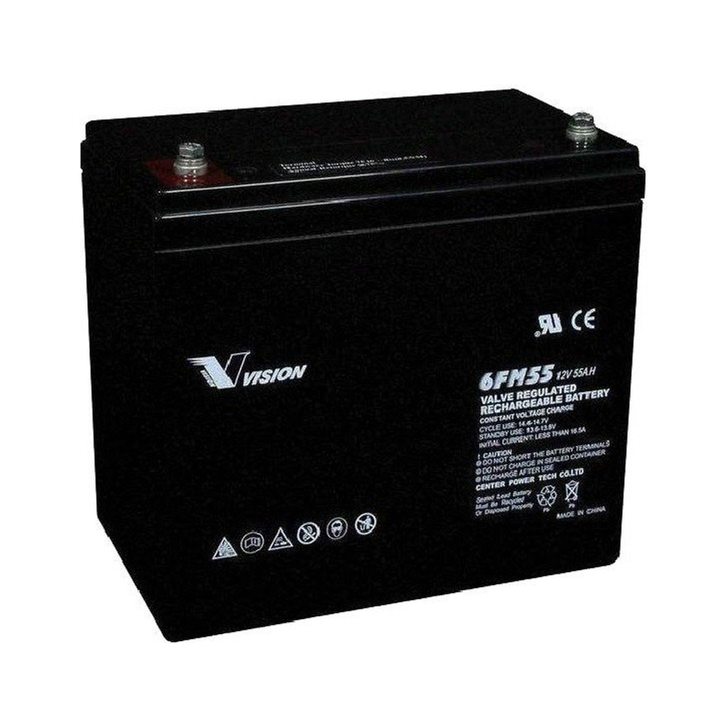 Батарея до ДБЖ Vision FM 12V 55Ah (6FM55E-X) - зображення 1