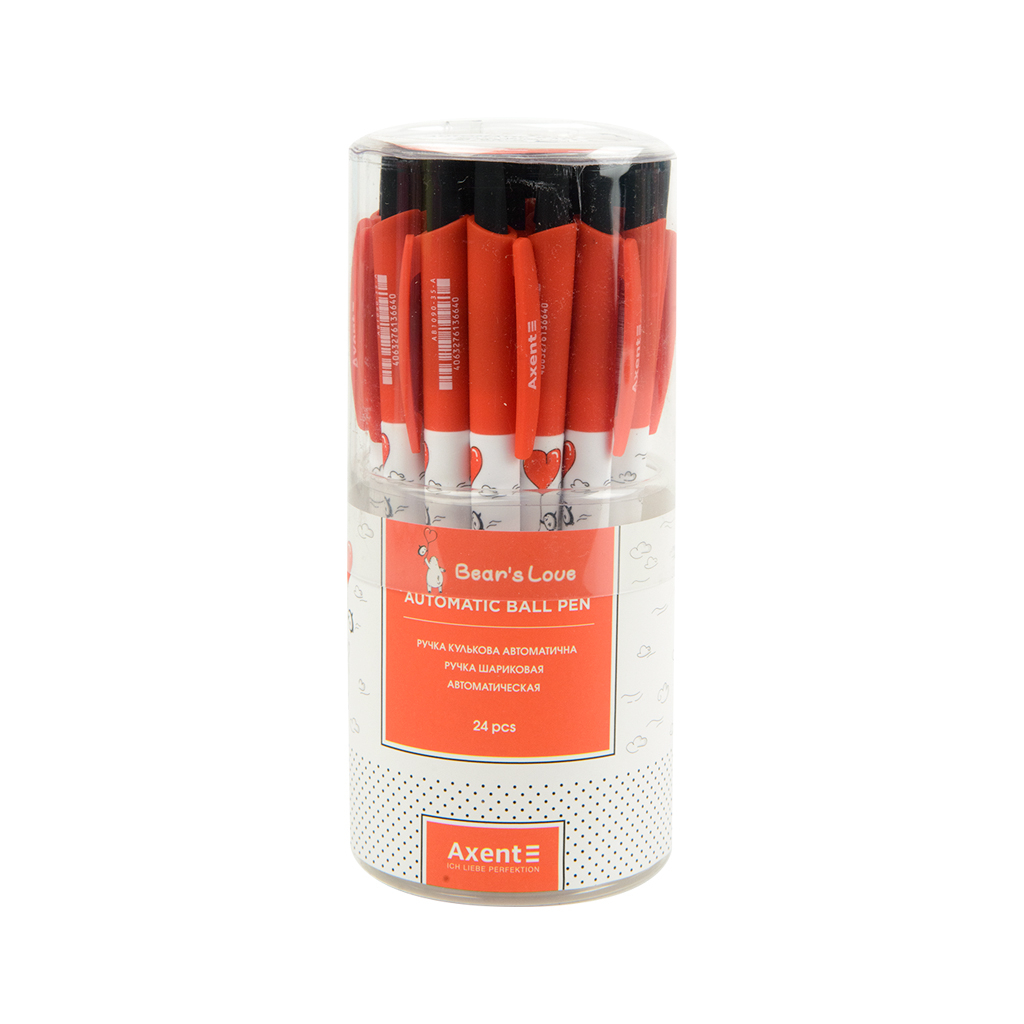 Ручка кулькова Axent автоматична Bear's love, синя (AB1090-35-A) - зображення 2