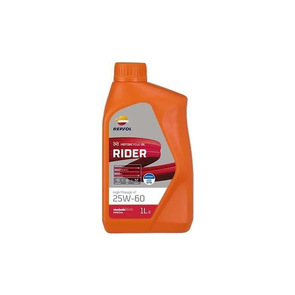 Моторна олива REPSOL RIDER HIGH MILEAGE 4T 25W-60 1л (RPP2132VHC) - зображення 1