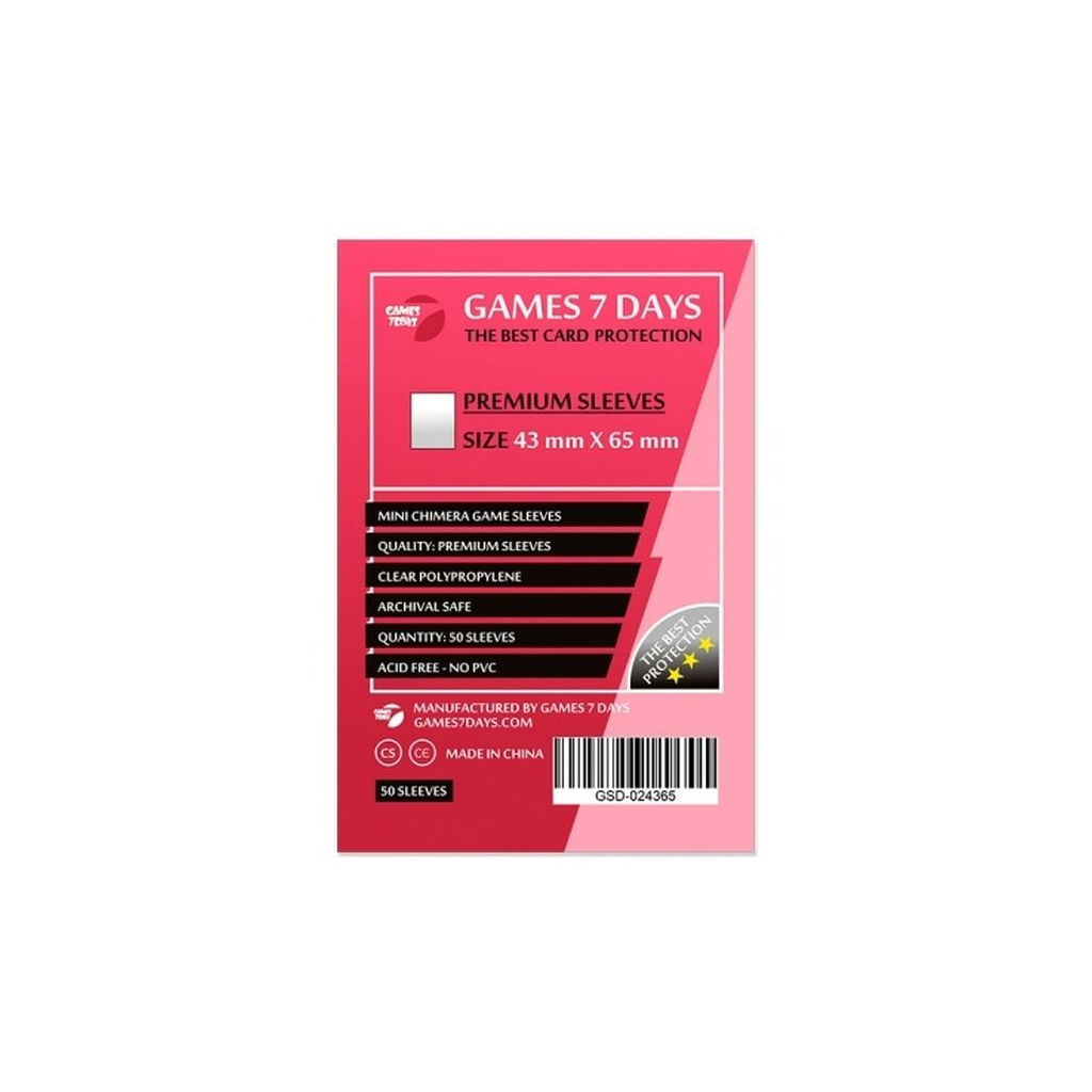 Протектор для карт Games 7 Days 43 х 65 мм, Mini Chimera, 50 шт (PREMIUM) (GSD-024365) - зображення 1