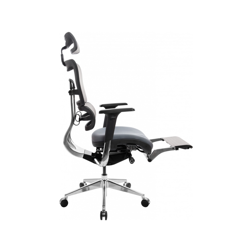 Офісне крісло GT Racer X-802L Bright Gray (X-802L Bright Gray (W-20 B-40)) - зображення 6