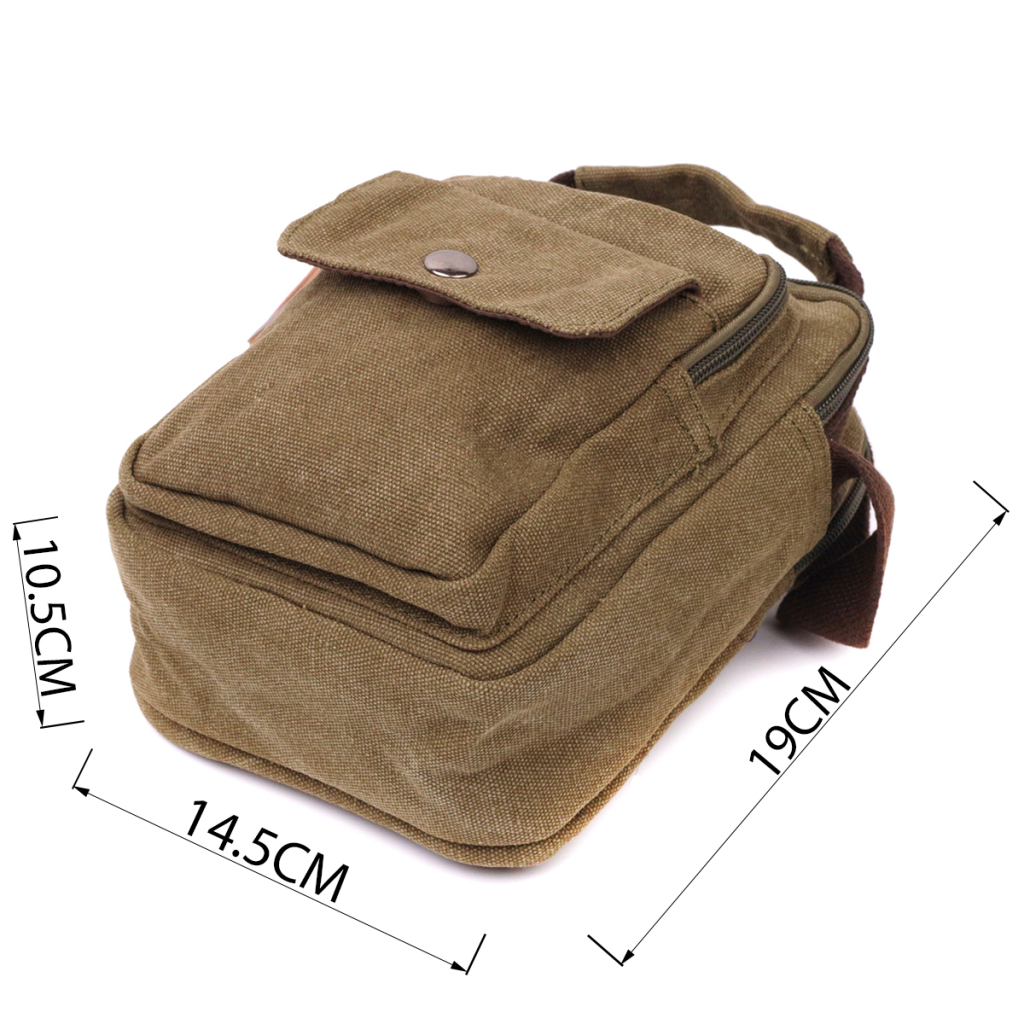 Сумка Vintage З текстилю Оливкова (22219) - зображення 3