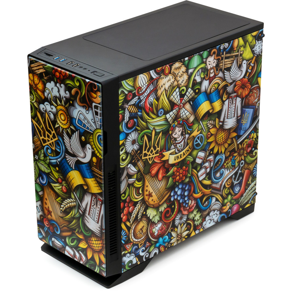 Корпус Vinga Black Widow Ukraine Free (01230011784) - зображення 5