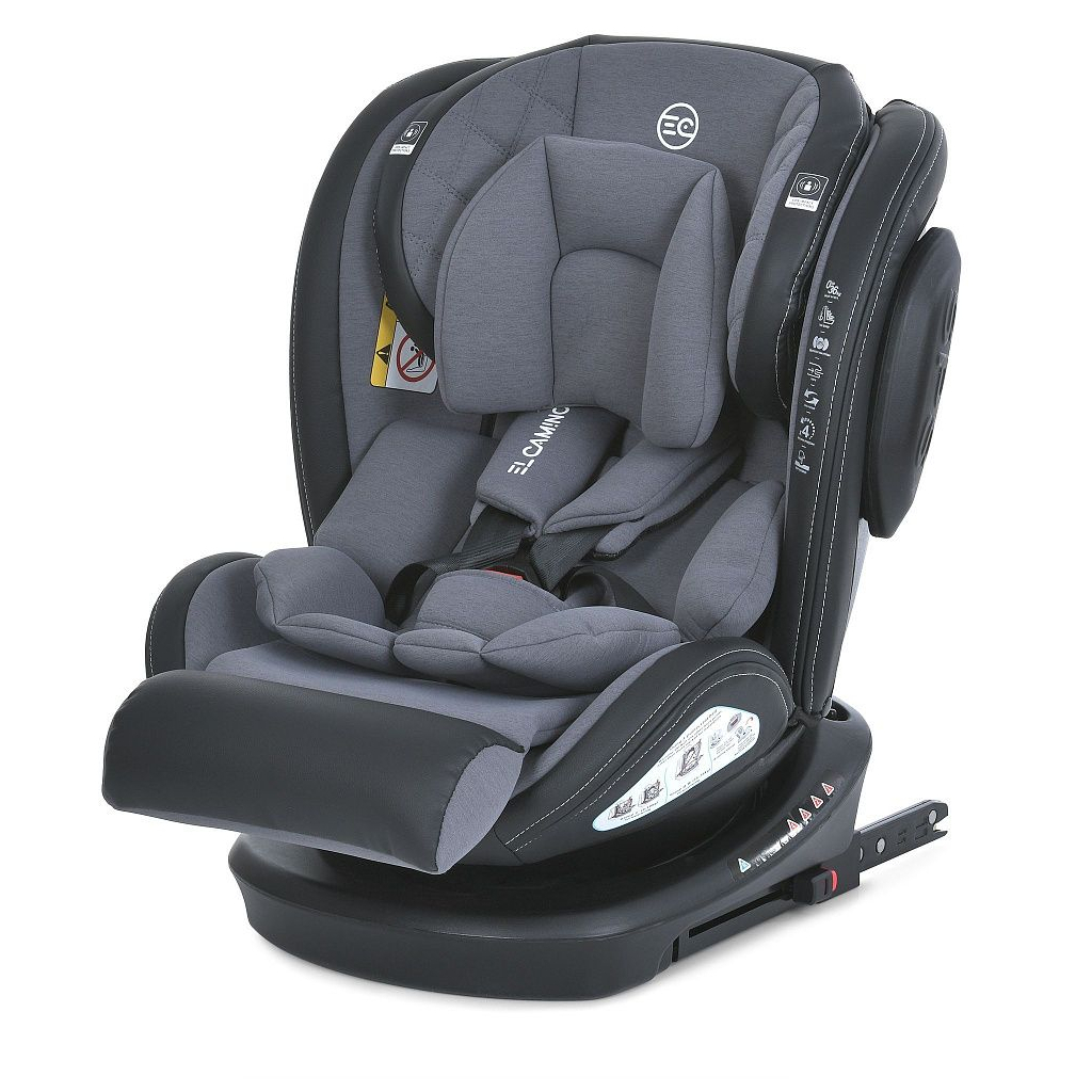 Автокрісло El Camino EVOLUTION 2 360 ISOFIX (0-36кг) (melange cloud gray) (ME 1045 melange cloud g) - зображення 1