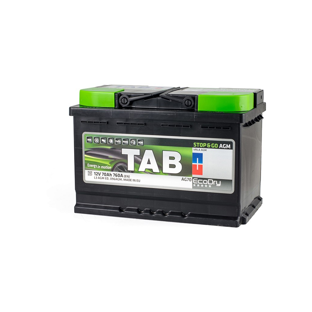 Акумулятор автомобільний TAB 70 Ah/12V AGM Euro (213 070) - зображення 1