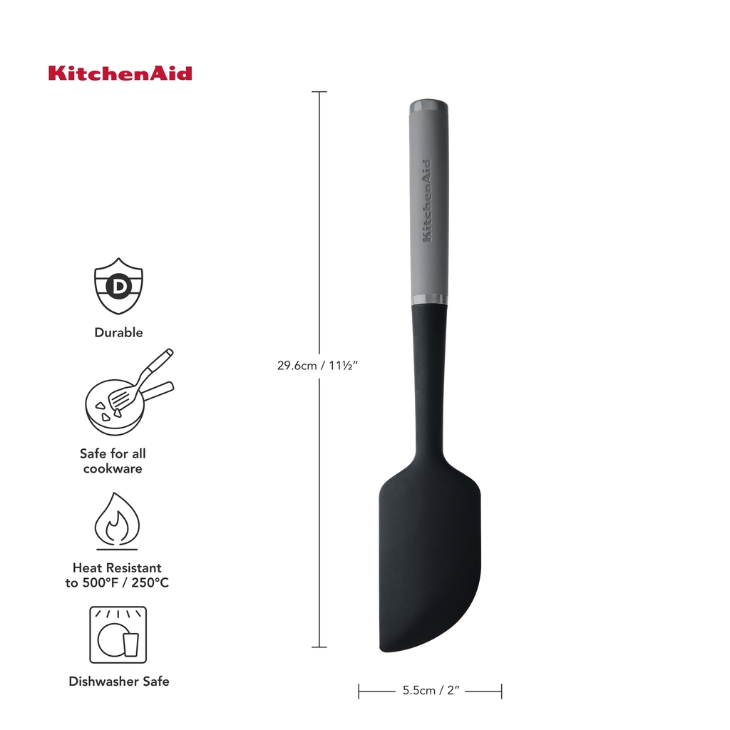 Лопатка кухонна KitchenAid Coreline для тіста, 30 см, сірий (KAS031OHCGG) - зображення 5