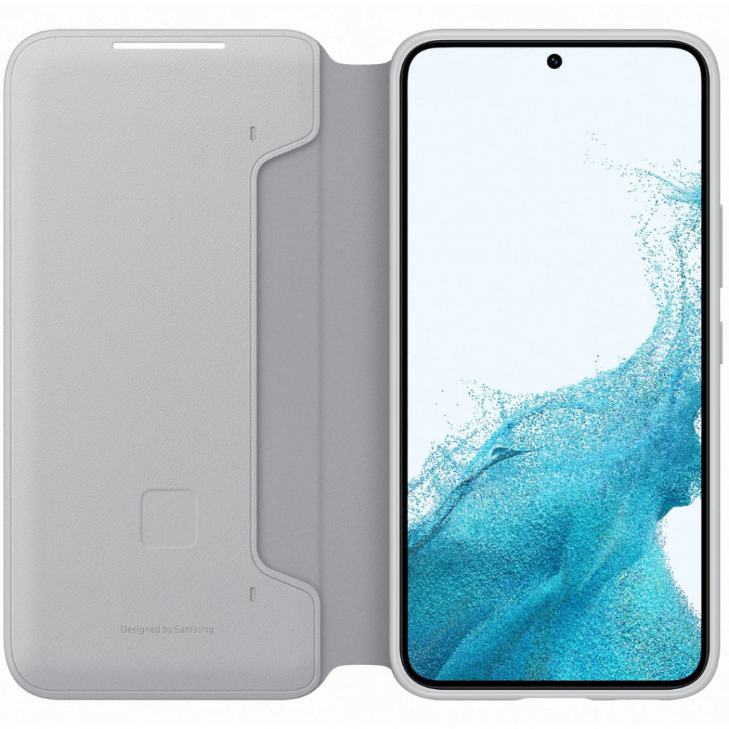 Чохол до мобільного телефона Samsung Smart LED View Cover Galaxy S22 Light Gray (EF-NS901PJEGRU) - зображення 3