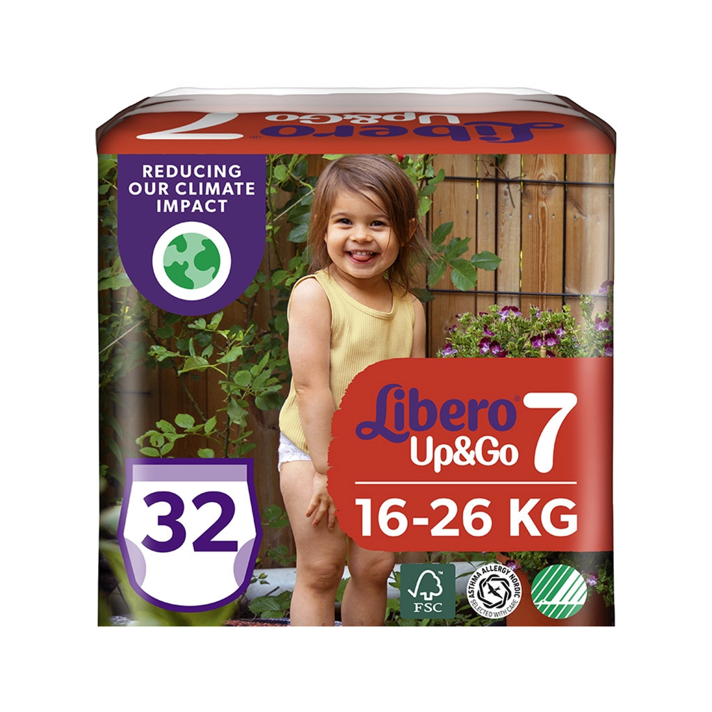 Підгузки Libero UpGo 7 16-26 кг 32 шт HERO (7322541091044) - зображення 1