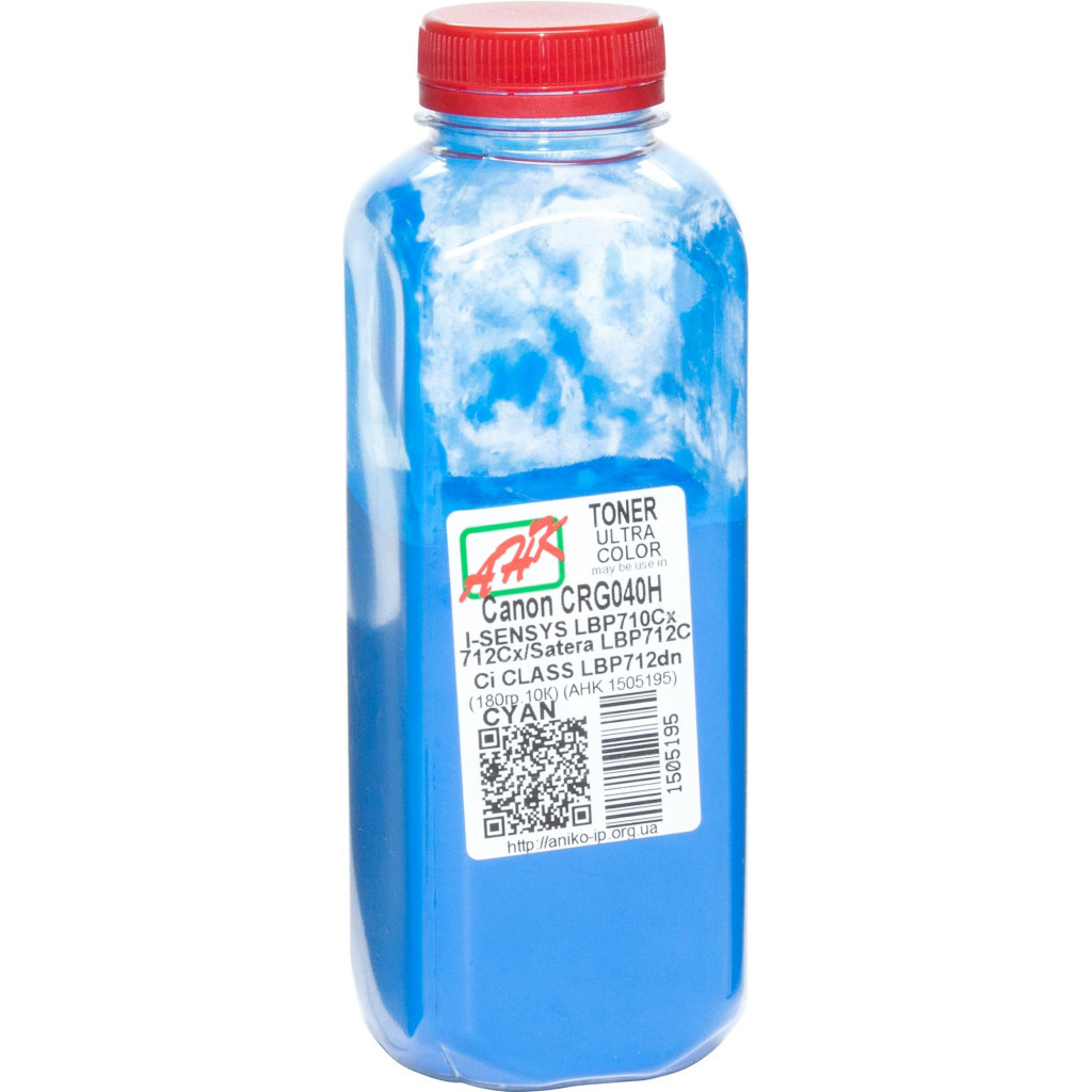 Тонер Canon LBP-710/712, 180г Cyan AHK (1505195) - зображення 1