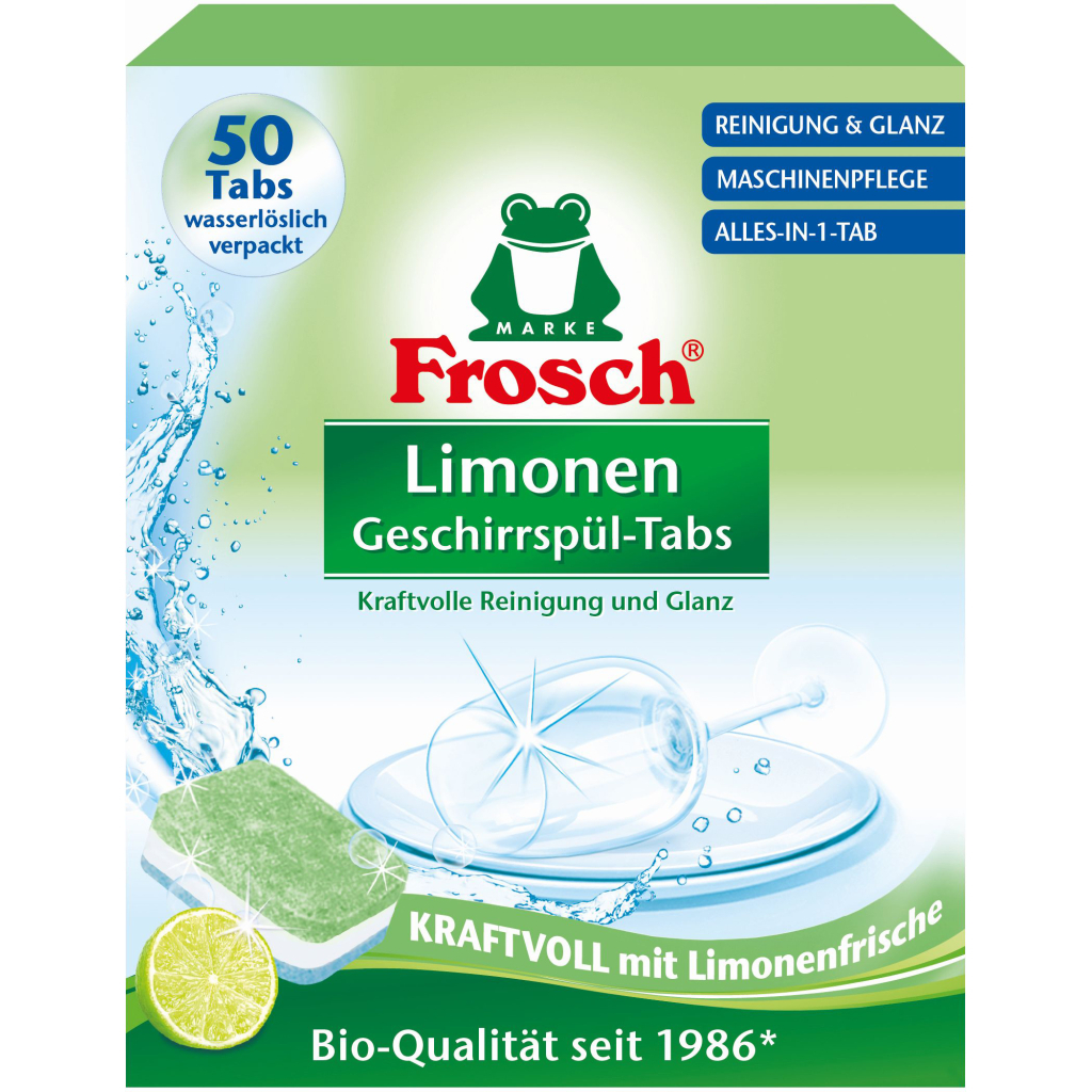 Таблетки для посудомийних машин Frosch Лимон 50 шт. (4001499947315) - зображення 2