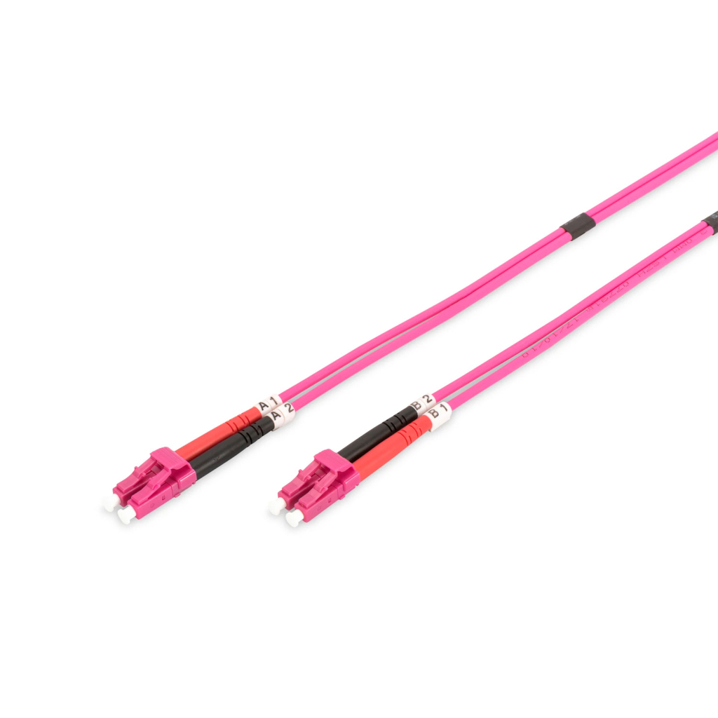Оптичний патчкорд Digitus LC/UPC-LC/UPC, 50/125 OM4 (Multimode), duplex, 3m (DK-2533-03-4) - изображение 2