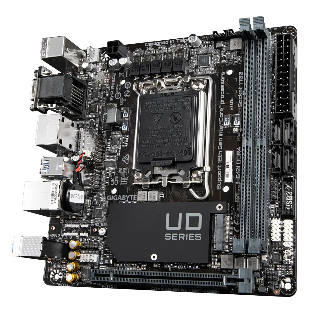Материнська плата GIGABYTE H610I DDR4 - зображення 4