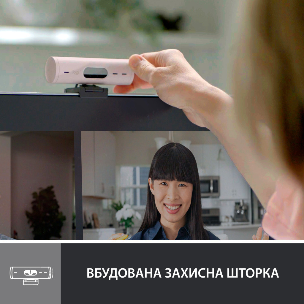 Веб-камера Logitech Brio 500 Rose (960-001421) - зображення 5
