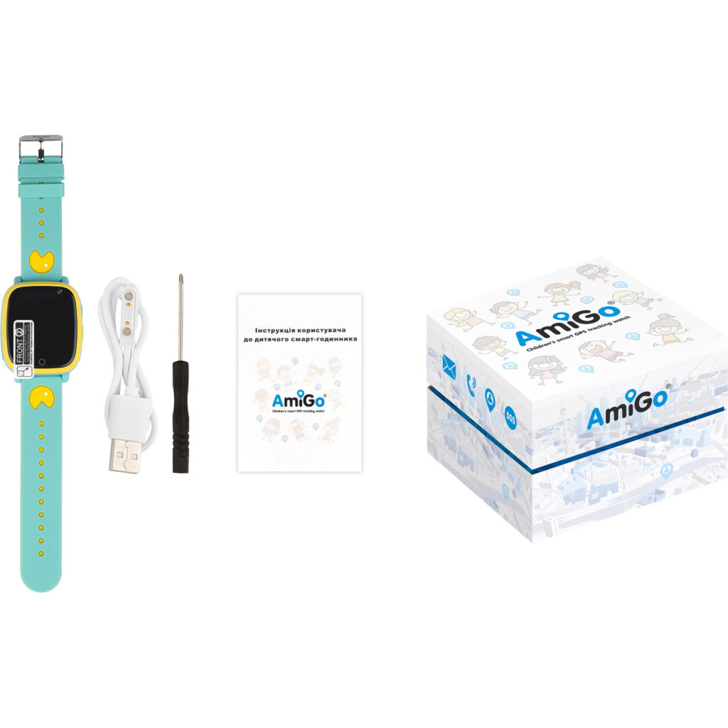 Смарт-годинник Amigo GO001 iP67 Green (856056) - зображення 11