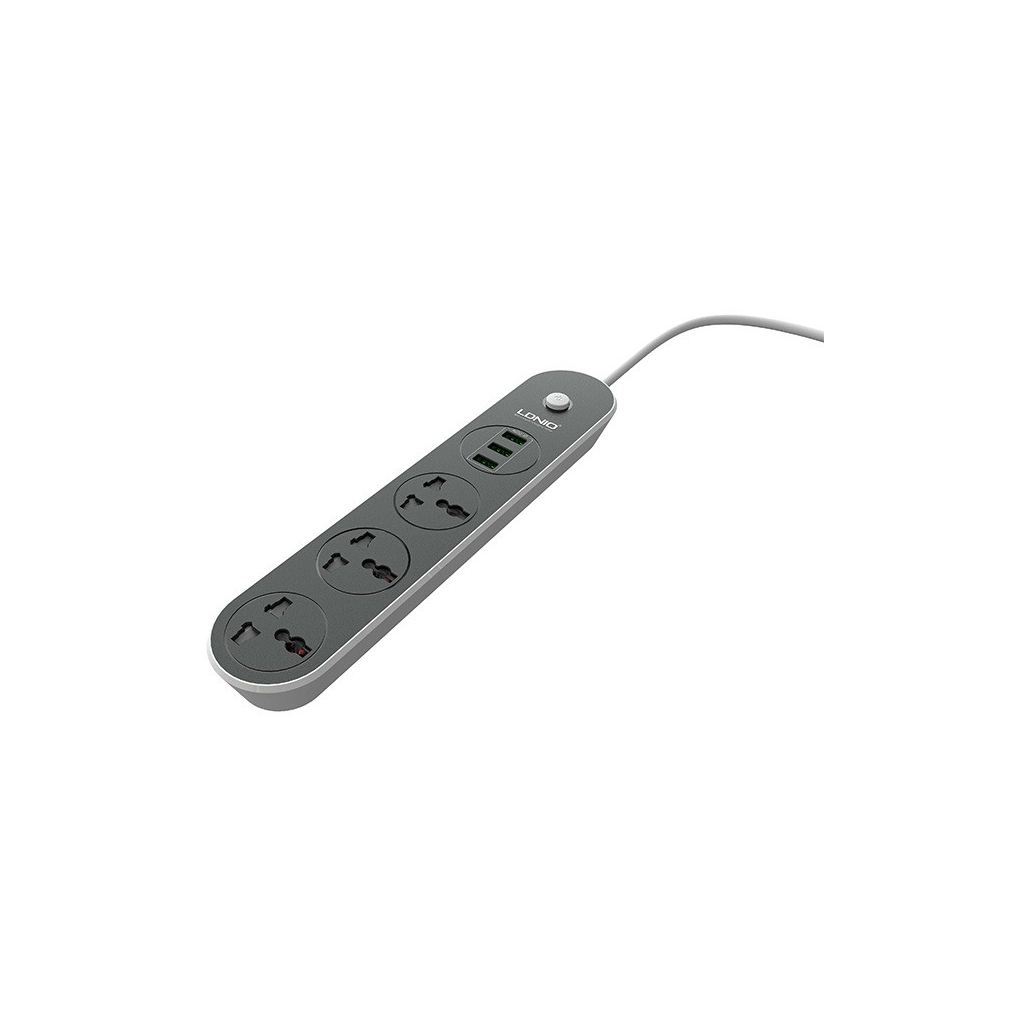 Мережевий фільтр живлення LDNIO SC3301, 3 роз+3USB (SC3301) - зображення 3