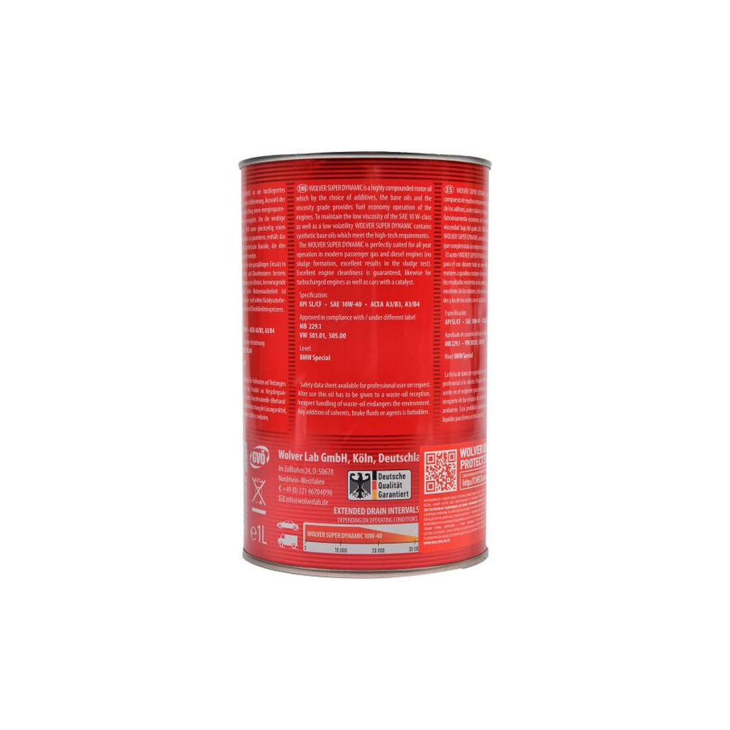 Моторна олива Wolver Super Dinamic 10W-40 1л (4260360941092) - зображення 2