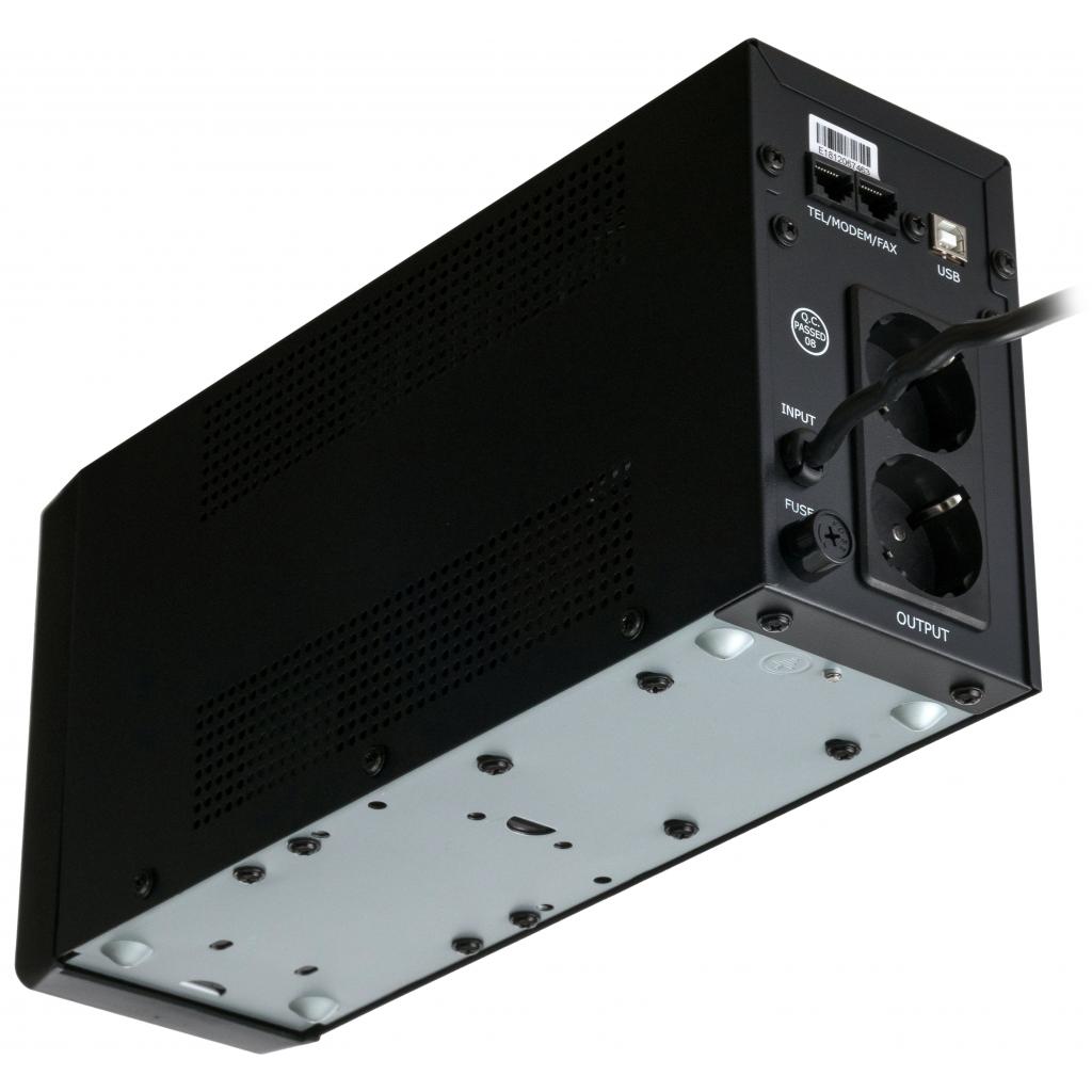 Пристрій безперебійного живлення Vinga LCD 600VA metal case with USB (VPC-600MU) - зображення 8