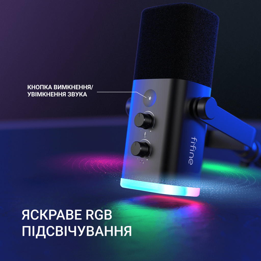 Мікрофон Fifine TAM8 USB Black (TAM8) - зображення 3