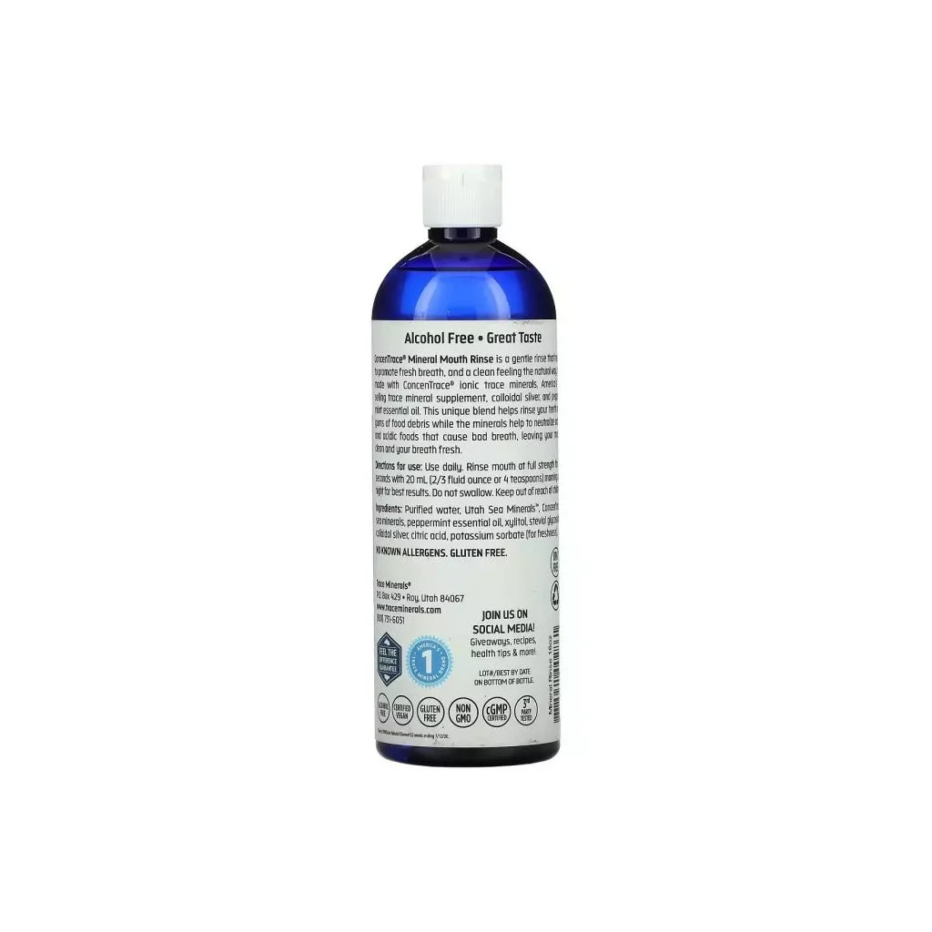 Ополіскувач для порожнини рота Trace Minerals Минеральный ополаскиватель для рта, вкус мяты, ConcenTrace Mi (TMR-00286) - зображення 2