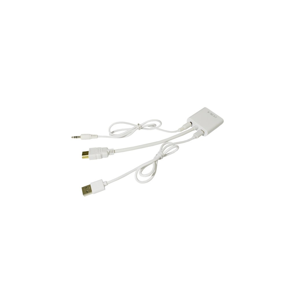 Перехідник HDMI M to VGA F (з кабелями аудіо і живлення від USB) ST-Lab (U-990 white) - изображение 5